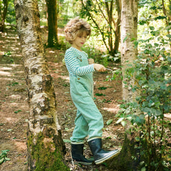 Mint Chunky Cord Dungarees