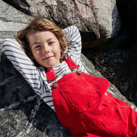 Red Corduroy Dungarees