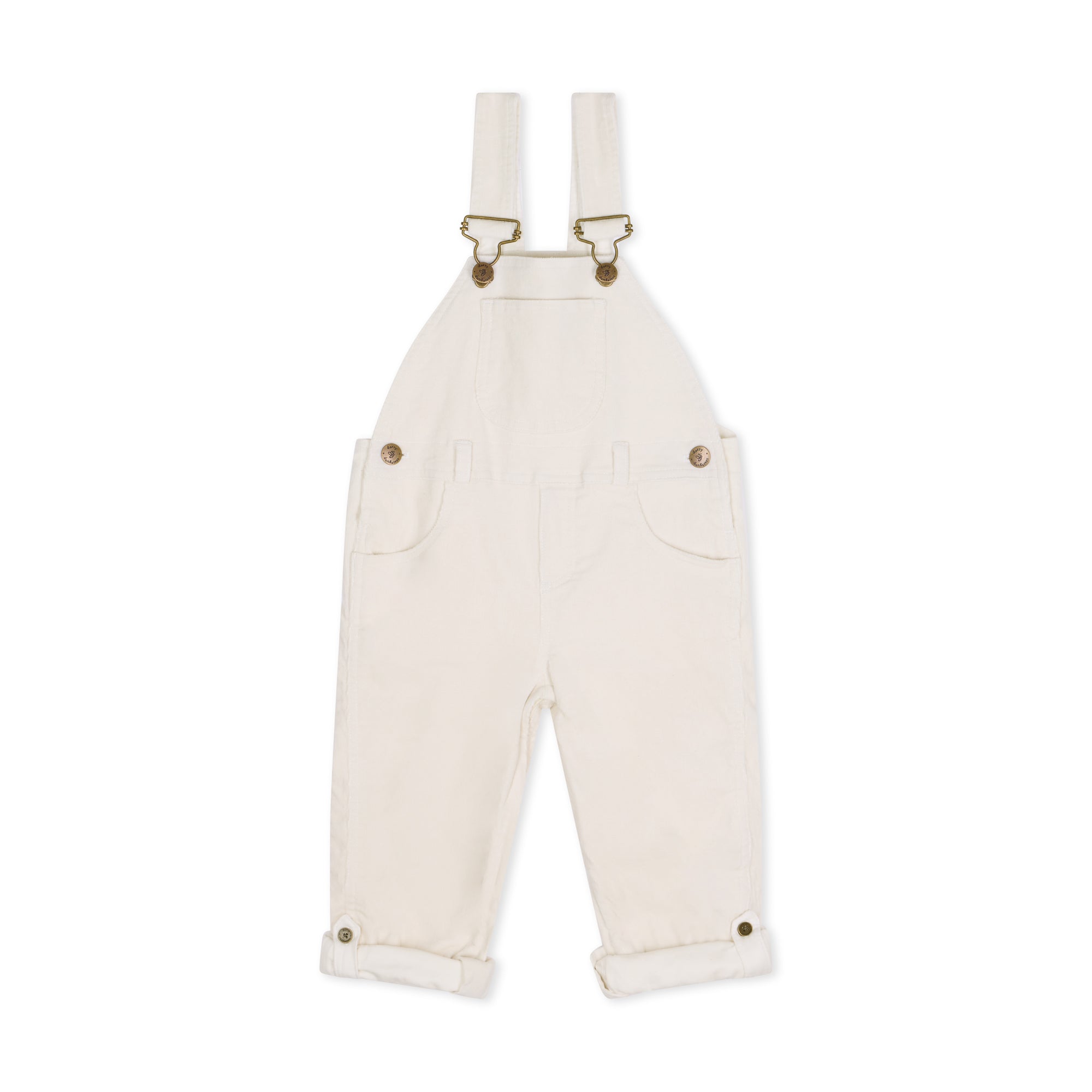 Cream Corduroy Dungarees for Kids