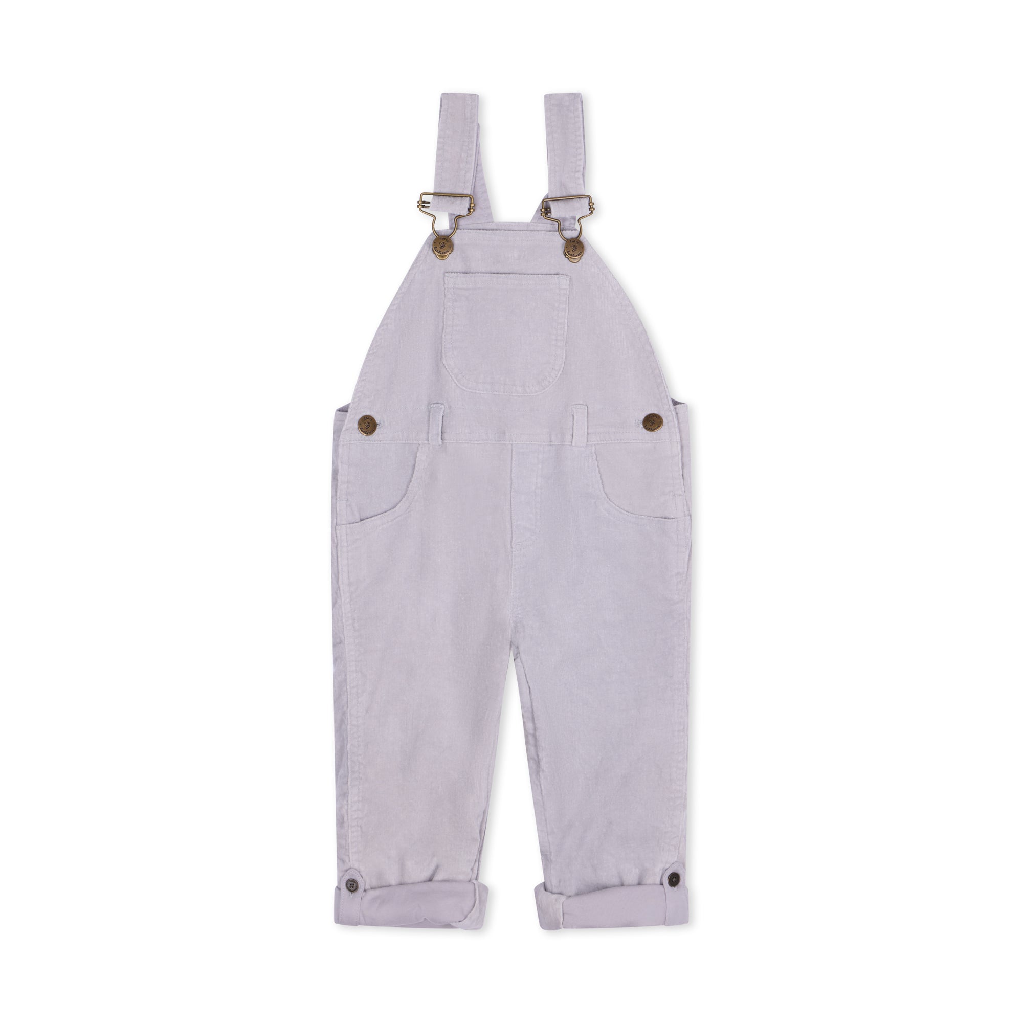 Light Grey Corduroy Dungarees for Kids - Dotty Dungarees