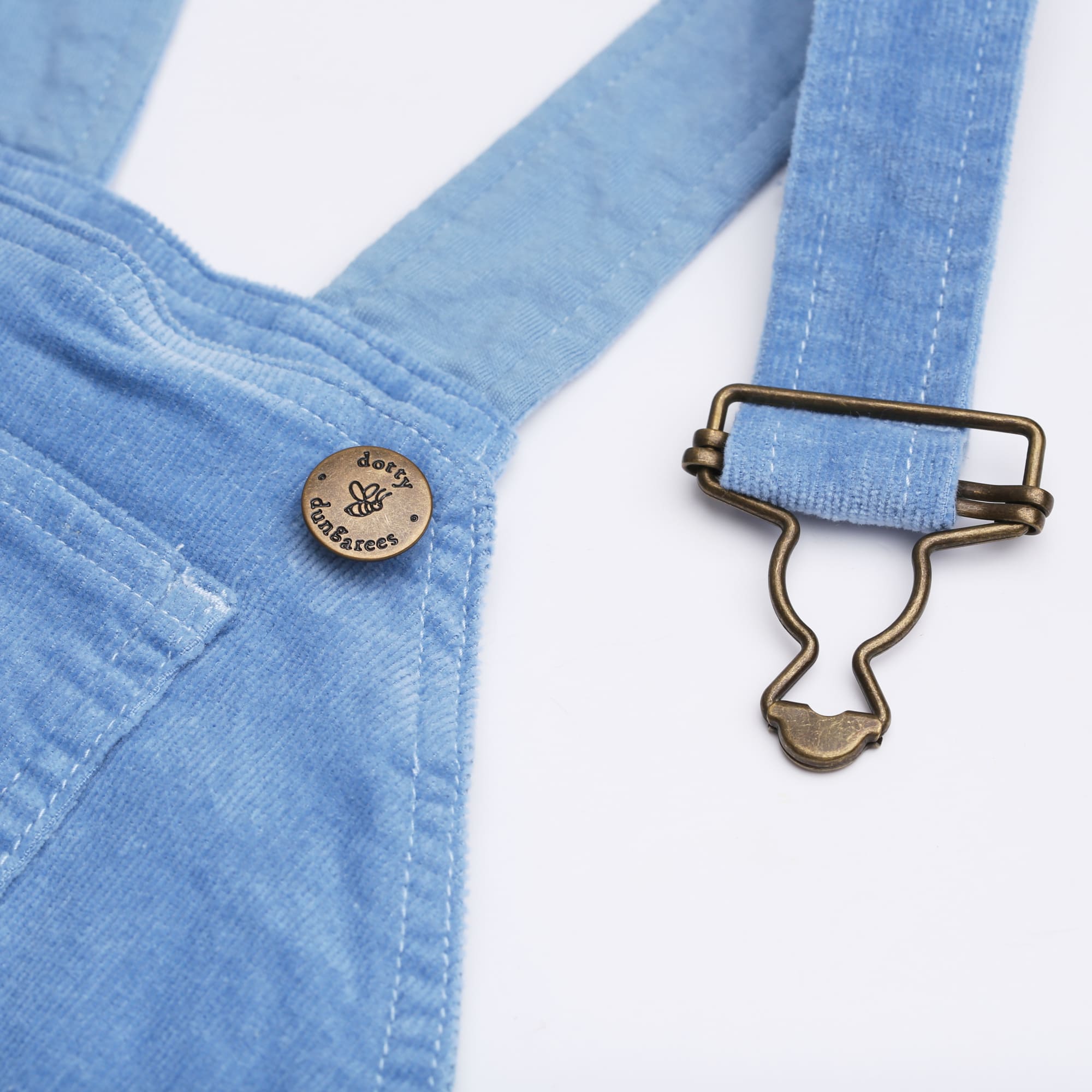 Light Blue Dungarees for Kids - Dotty Dungarees