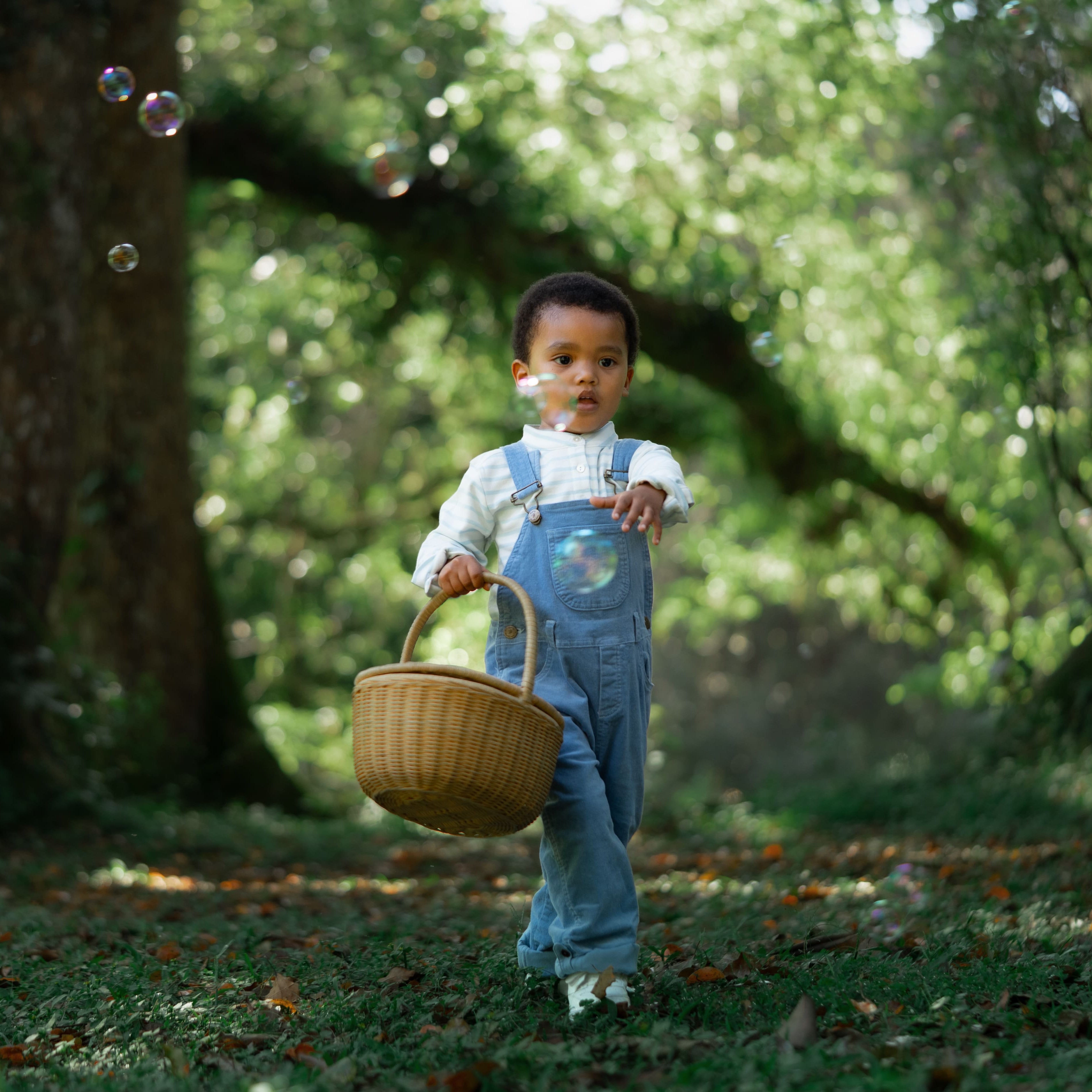Light Blue Dungarees for Kids - Dotty Dungarees