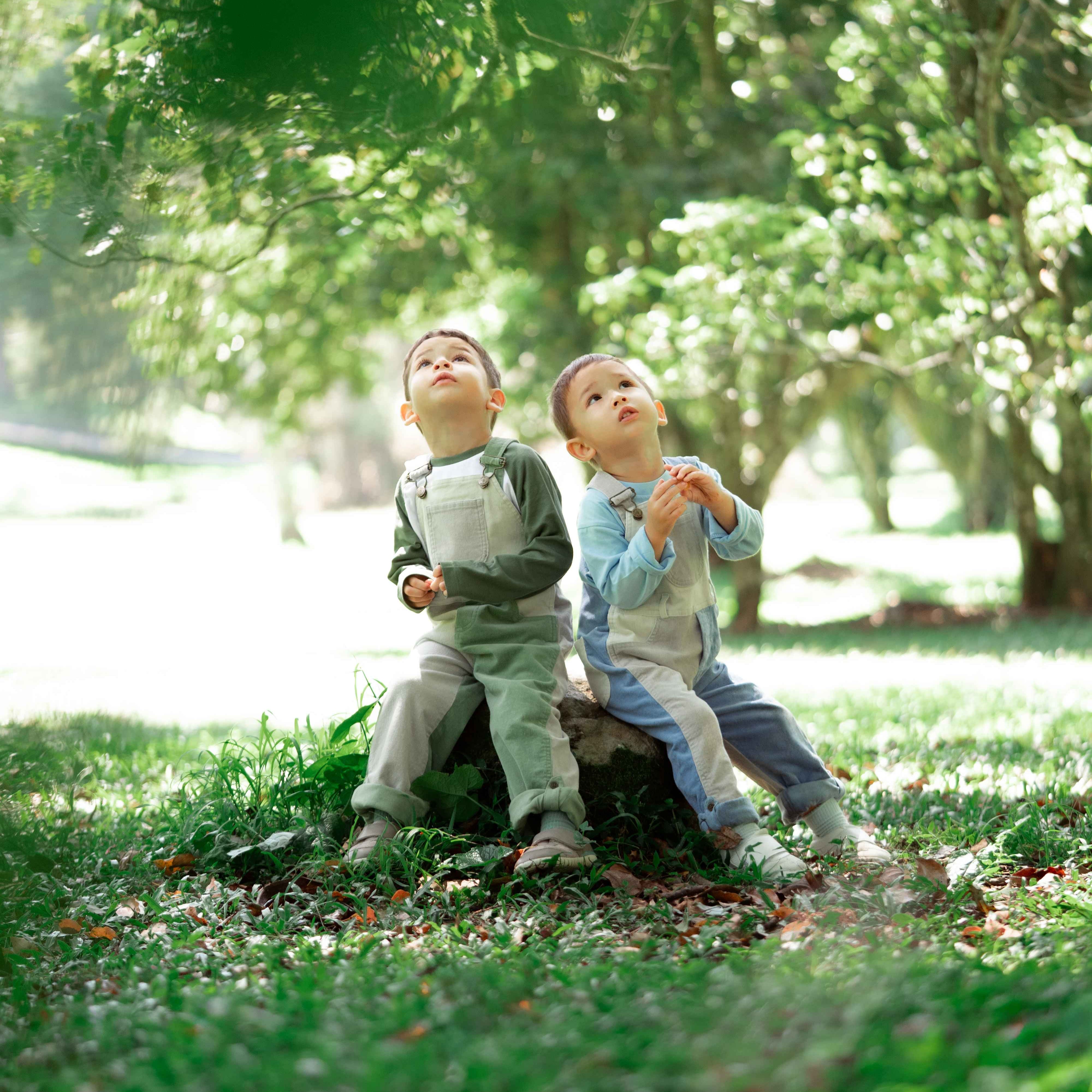 Green, cream, and grey corduroy dungarees for kids - Dotty Dungarees