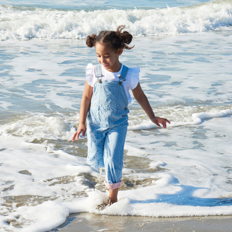 Dotty Denim Dungarees