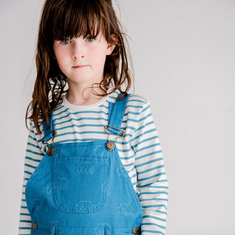Nordic Blue Breton Stripe Top