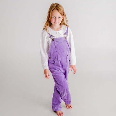 Lilac Corduroy Dungarees