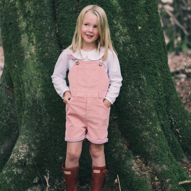 Old Rose Pink Cord Shorts