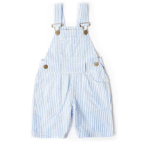 Blue Seersucker Shorts