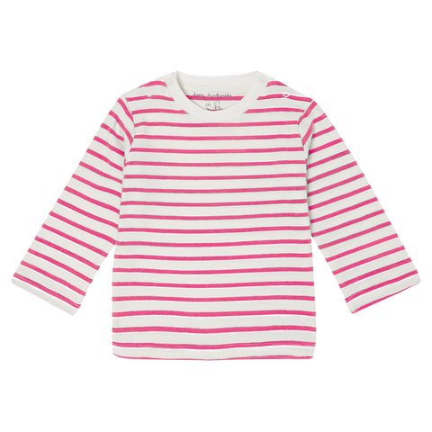 Hot Pink Breton Stripe Top