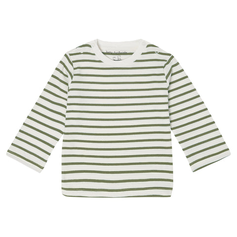 Khaki Breton Stripe Top
