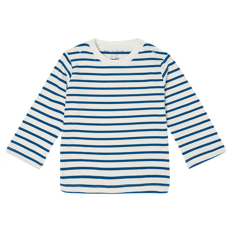 Nordic Blue Breton Stripe Top