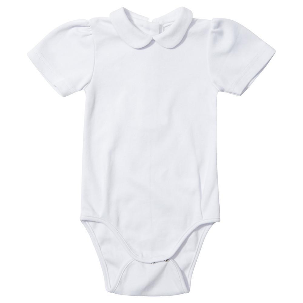 Diddy Dotty Dungarees Peter Pan Collar Vest