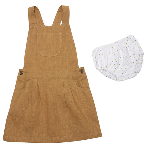 Caramel Linen Dress