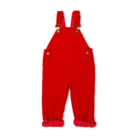 Red Corduroy Dungarees