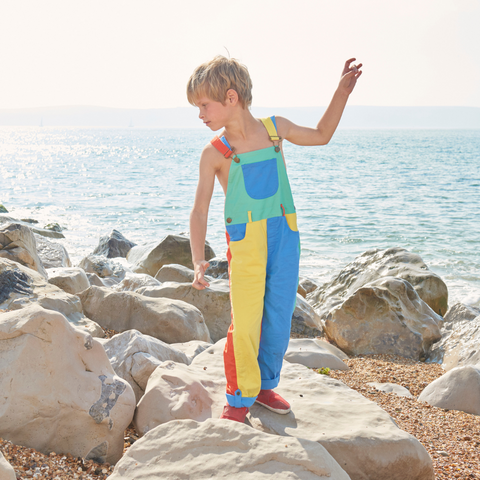 Primary Colourblock Dungarees