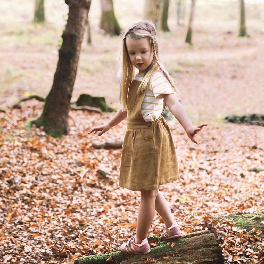 Caramel Linen Dress