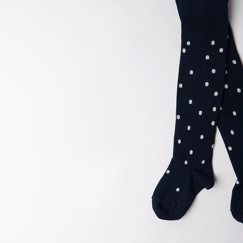 Dotty Tights - Navy