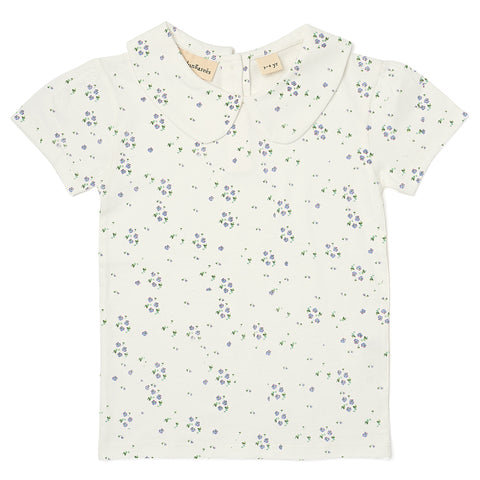 Peter Pan Short Sleeved T-Shirt - Purple Flower