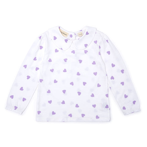 Peter Pan Collar - Lilac Hearts