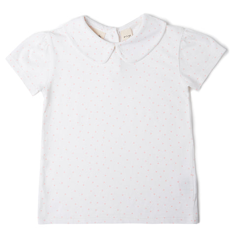 Peter Pan Short Sleeved T-Shirt - Pink Spot