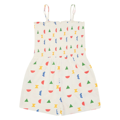 Let's Play Jersey Jumpsuit - Cream Multi