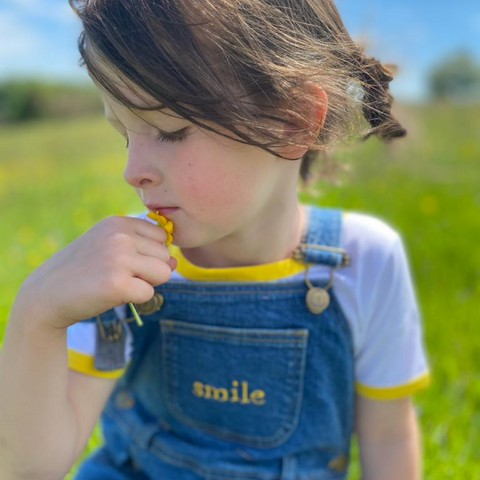Stonewash Denim SMILE Dungarees