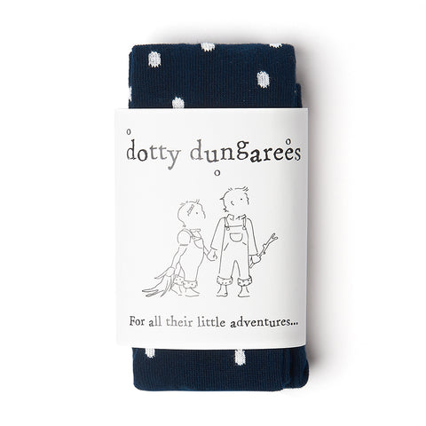 Dotty Tights - Navy