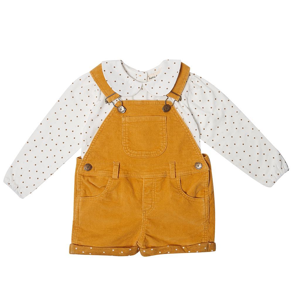 Yellow Gold Cord Shorts