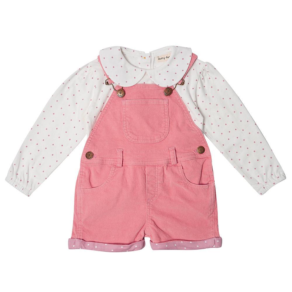 Old Rose Pink Cord Shorts