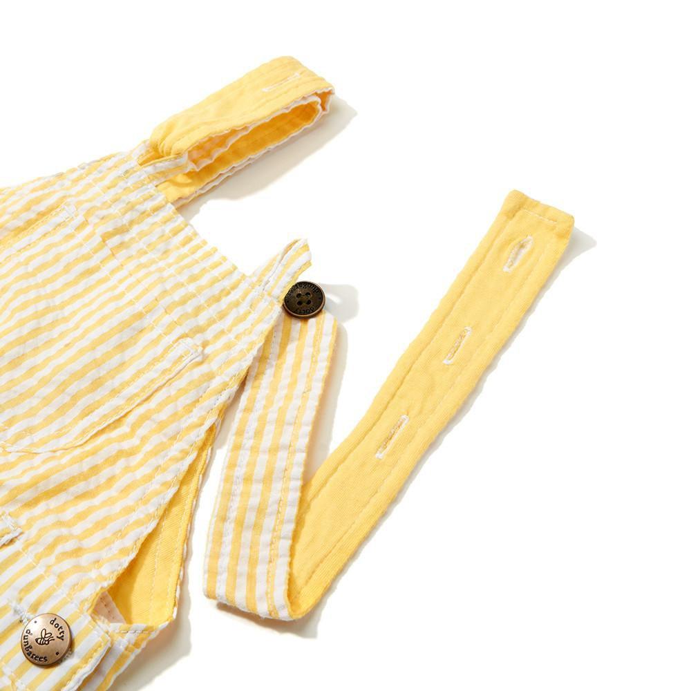 Dotty Dungarees - Yellow Seersucker Dress