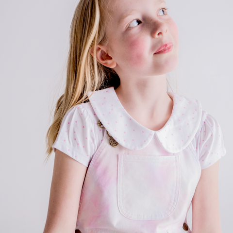 Peter Pan Short Sleeved T-Shirt - Pink Spot