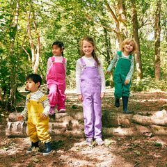 Violet Chunky Cord Dungarees