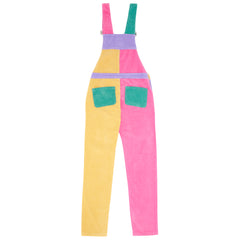 Adult Bright Patchwork Corduroy Dungarees