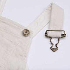 Cream Corduroy Dungarees for Girls - Dotty Dungarees
