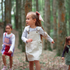 Cream Corduroy Dungarees for Girls - Dotty Dungarees