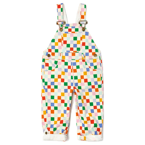 Checkerboard Dungarees - Harlequin