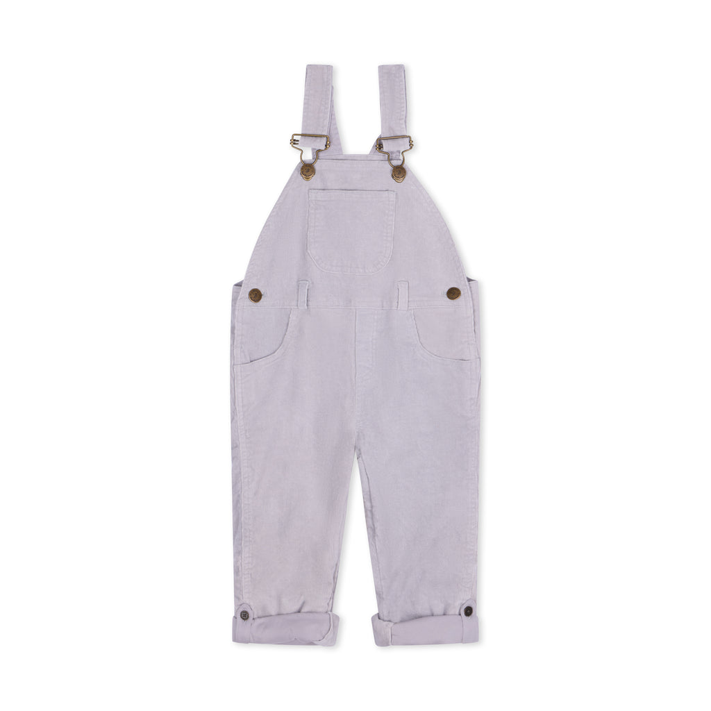 Light Grey Corduroy Dungarees for Kids - Dotty Dungarees