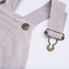 Grey Corduroy Dungaree Dress - Dotty Dungarees