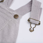 Light Grey Corduroy Dungarees for Kids - Dotty Dungarees