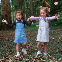 Grey Corduroy Dungaree Dress - Dotty Dungarees