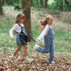 Light Blue Dungarees for Kids - Dotty Dungarees