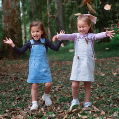 Blue Dungaree Dress for Girls - Dotty Dungarees
