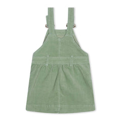 Green Dungaree Dress for Girls - Dotty Dungarees