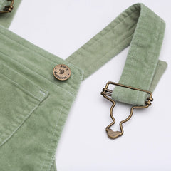 Green Dungaree Dress for Girls - Dotty Dungarees