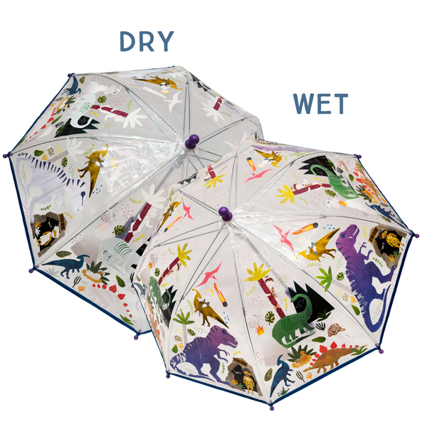 Dino Transparent Colour Changing Umbrella