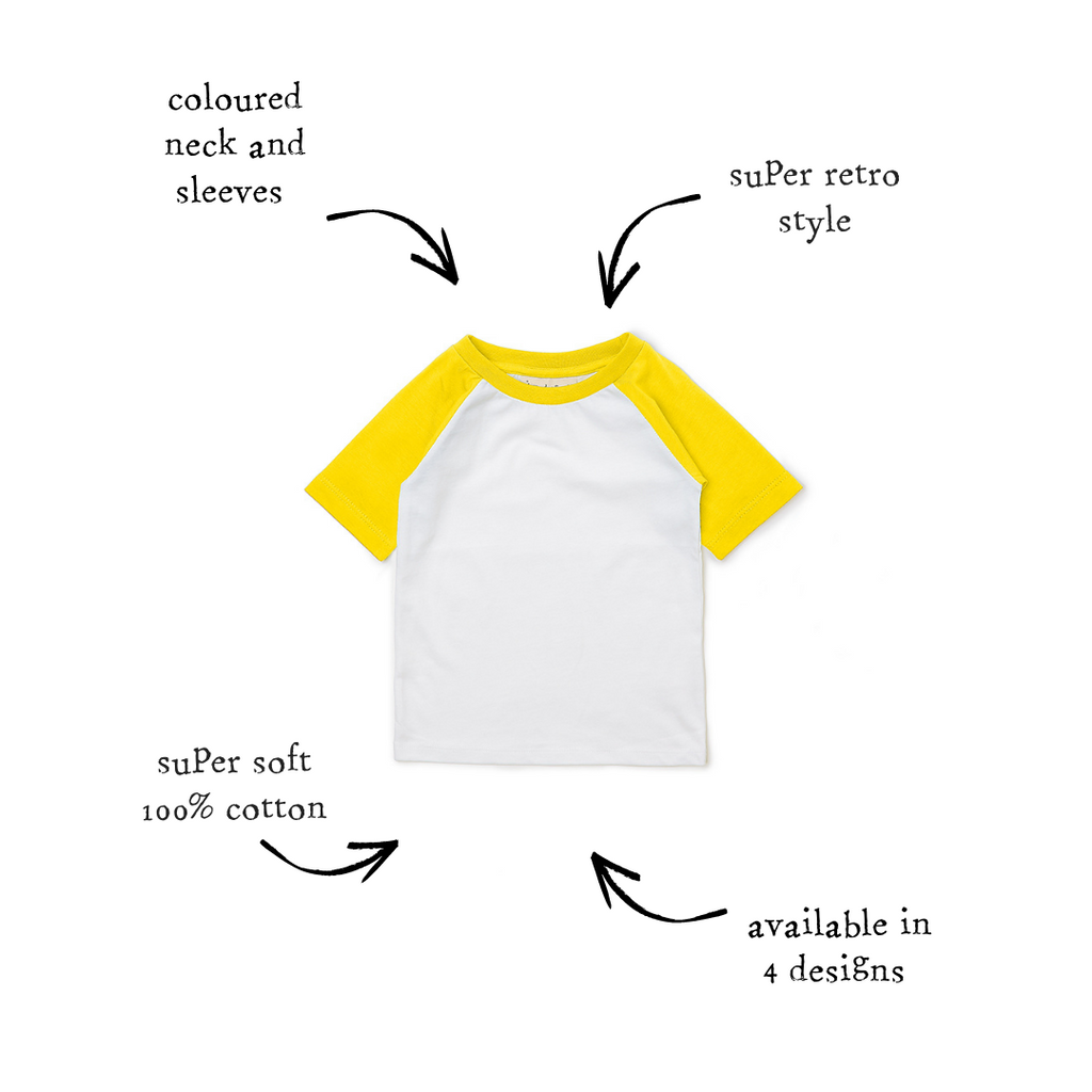 Baseball Tee Short Sleeve - Yellow