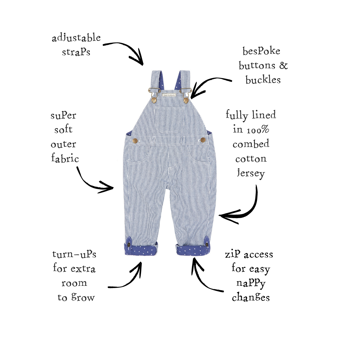 Otto Stripe Dungarees