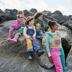 Adult Bright Patchwork Corduroy Dungarees