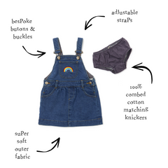 Stonewash Denim RAINBOW Dress