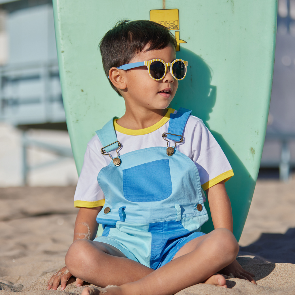 Tonal Colourblock Shorts - Blue